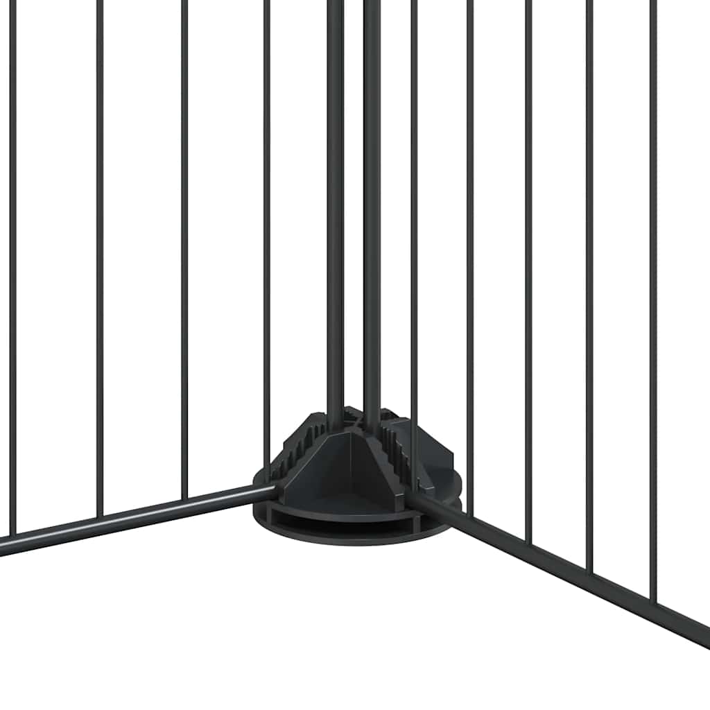 Κλουβί Κατοικίδιων 12 Πάνελ με Πόρτα Μαύρο Ατσάλι 35x35 εκ. - PAKOBAZAAR