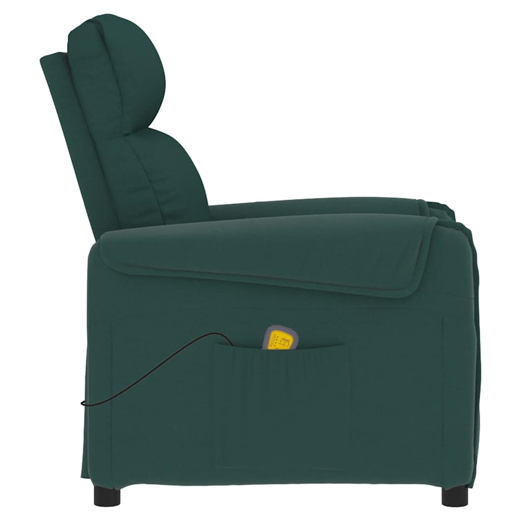 Πολυθρόνα Μασάζ Σκούρο Πράσινο Υφασμάτινη - Pakobazaar