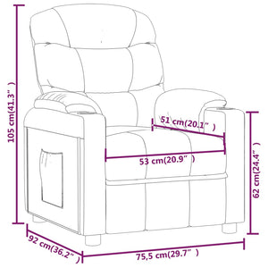 Πολυθρόνα Ανακλινόμενη Μπορντό Υφασμάτινη