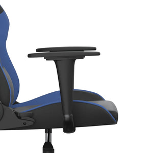 Καρέκλα Gaming Μασάζ Μαύρο/Μπλε από Συνθετικό Δέρμα