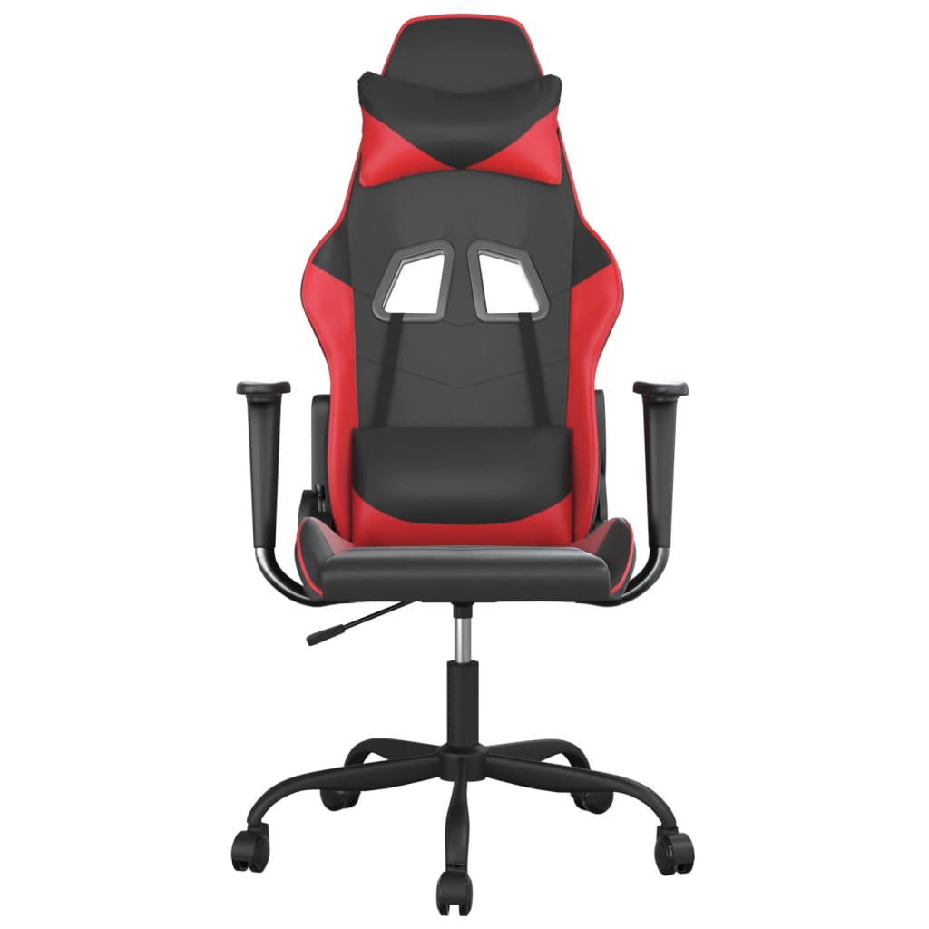 Καρέκλα Gaming Μασάζ Μαύρο/Κόκκινο από Συνθετικό Δέρμα