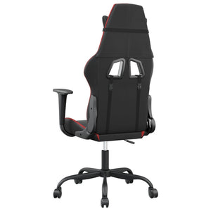 Καρέκλα Gaming Μασάζ Μαύρο/Κόκκινο από Συνθετικό Δέρμα