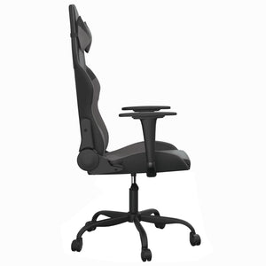Καρέκλα Gaming Μασάζ Μαύρο/Γκρι από Συνθετικό Δέρμα