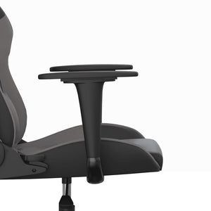 Καρέκλα Gaming Μασάζ Μαύρο/Γκρι από Συνθετικό Δέρμα