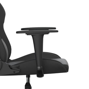 Καρέκλα Gaming Μασάζ Μαύρη από Συνθετικό Δέρμα