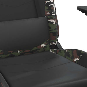 Καρέκλα Gaming Μασάζ Υποπόδιο Μαύρος Παραλλαγή Συνθετικό Δέρμα
