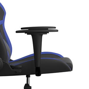 Καρέκλα Gaming Μασάζ Μαύρο/Μπλε από Συνθετικό Δέρμα