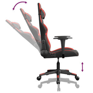 Καρέκλα Gaming Μασάζ Μαύρο/Κόκκινο από Συνθετικό Δέρμα