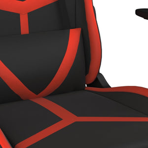 Καρέκλα Gaming Μασάζ Μαύρο/Κόκκινο από Συνθετικό Δέρμα