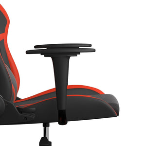 Καρέκλα Gaming Μασάζ Μαύρο/Κόκκινο από Συνθετικό Δέρμα