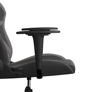 Καρέκλα Gaming Μασάζ Μαύρο/Γκρι από Συνθετικό Δέρμα