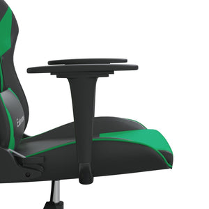 Καρέκλα Gaming Μασάζ Μαύρο/Πράσινο από Συνθετικό Δέρμα