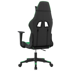 Καρέκλα Gaming Μασάζ Μαύρο/Πράσινο από Συνθετικό Δέρμα