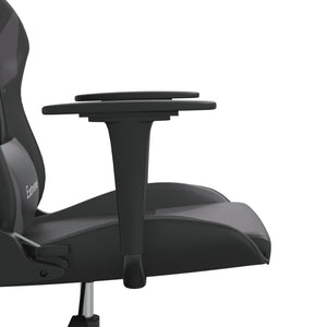 Καρέκλα Gaming Μασάζ Μαύρο/Γκρι από Συνθετικό Δέρμα - Pakobazaar
