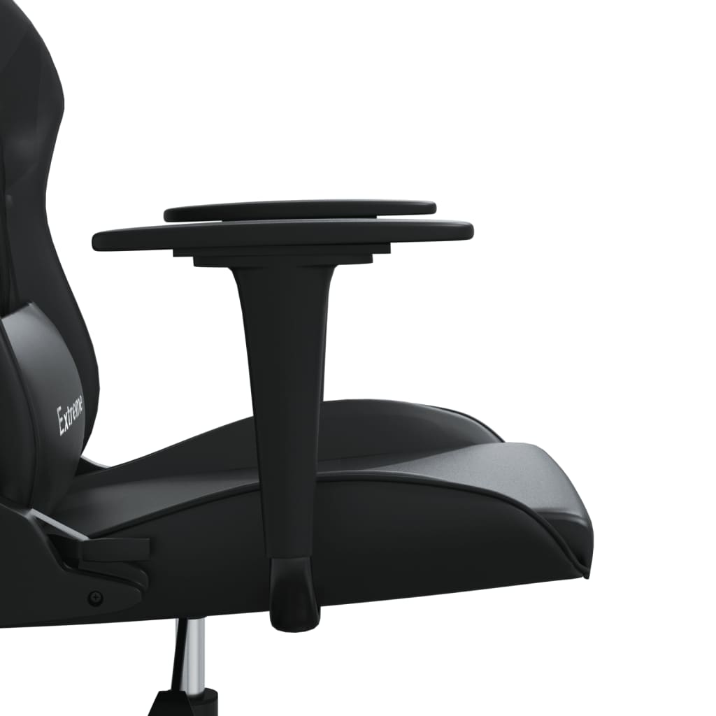 Καρέκλα Gaming Μασάζ Μαύρη από Συνθετικό Δέρμα