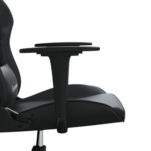 Καρέκλα Gaming Μασάζ Μαύρη από Συνθετικό Δέρμα