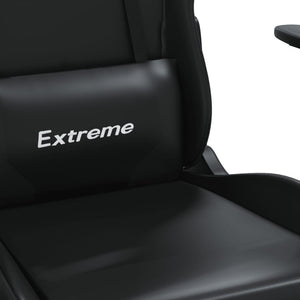 Καρέκλα Gaming Μασάζ Μαύρη από Συνθετικό Δέρμα