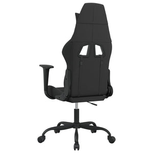 Καρέκλα Μασάζ Gaming Μαύρο και Ανοιχτό Γκρι Υφασμάτινη