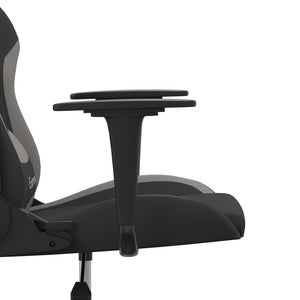 Καρέκλα Μασάζ Gaming Μαύρο και Ανοιχτό Γκρι Υφασμάτινη
