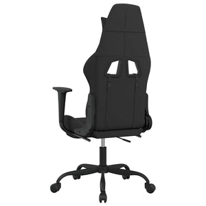 Καρέκλα Μασάζ Gaming Μαύρη & Taupe Υφασμάτινη με Υποπόδιο