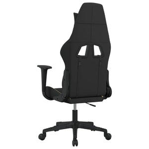 Καρέκλα Μασάζ Gaming Μαύρη και Κρεμ Υφασμάτινη
