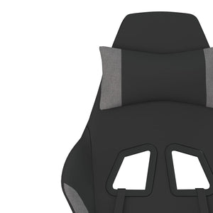 Καρέκλα Μασάζ Gaming Μαύρο και Ανοιχτό Γκρι Υφασμάτινη