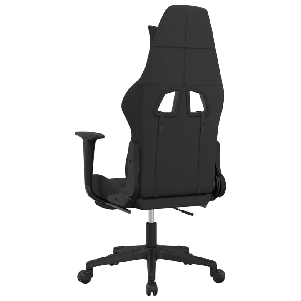 Καρέκλα Μασάζ Gaming Μαύρη & Taupe Υφασμάτινη με Υποπόδιο