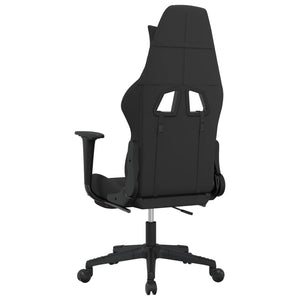 Καρέκλα Μασάζ Gaming Μαύρη & Taupe Υφασμάτινη με Υποπόδιο