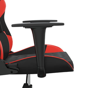 Καρέκλα Gaming Μασάζ Μαύρο/Κόκκινο από Συνθετικό Δέρμα