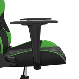 Καρέκλα Gaming Μασάζ Μαύρο/Πράσινο από Συνθετικό Δέρμα