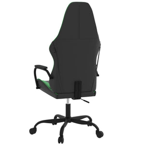 Καρέκλα Gaming Μασάζ Μαύρο/Πράσινο από Συνθετικό Δέρμα