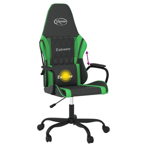 Καρέκλα Gaming Μασάζ Μαύρο/Πράσινο από Συνθετικό Δέρμα