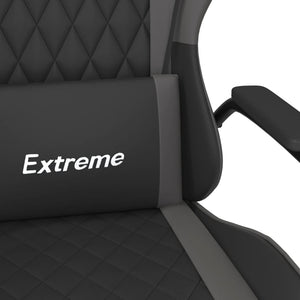 Καρέκλα Gaming Μασάζ Μαύρο/Γκρι από Συνθετικό Δέρμα