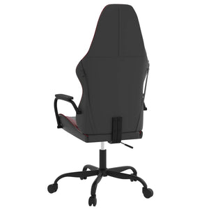 Καρέκλα Gaming Μασάζ Μαύρο/μπορντό από Συνθετικό Δέρμα