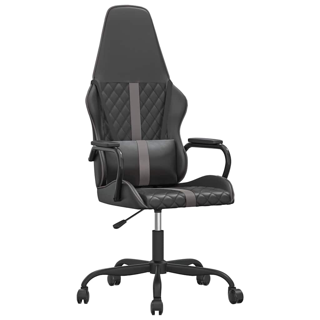 Καρέκλα Gaming Μασάζ Γκρι και Μαύρο από Συνθετικό Δέρμα