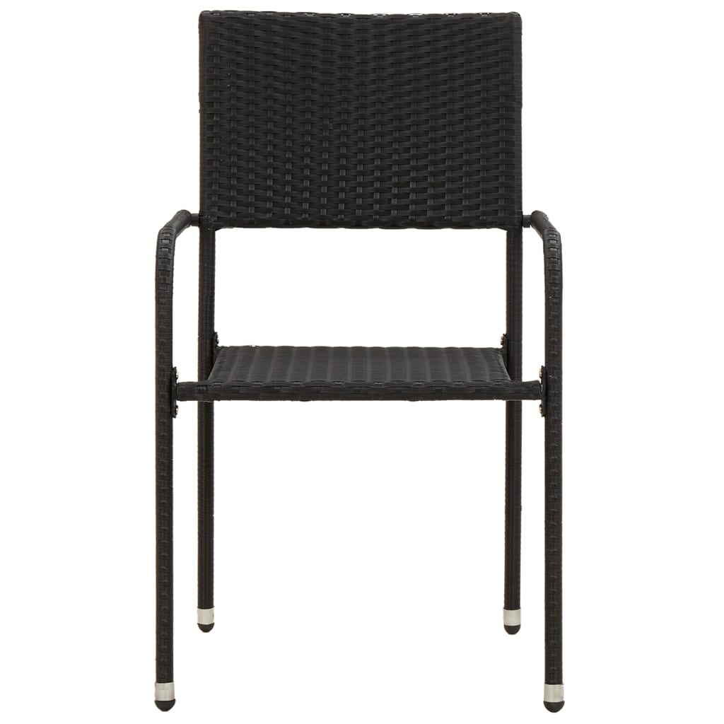 Σετ Τραπεζαρίας Εξωτ. Χώρου 9 τεμ. Μαύρο από Συνθετικό Ρατάν