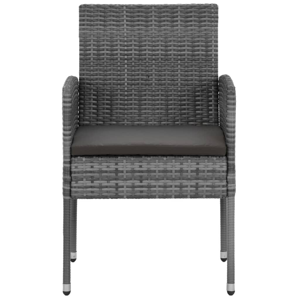 Σετ Τραπεζαρίας Εξωτ. Χώρου 7 τεμ. Γκρι από Συνθετικό Ρατάν