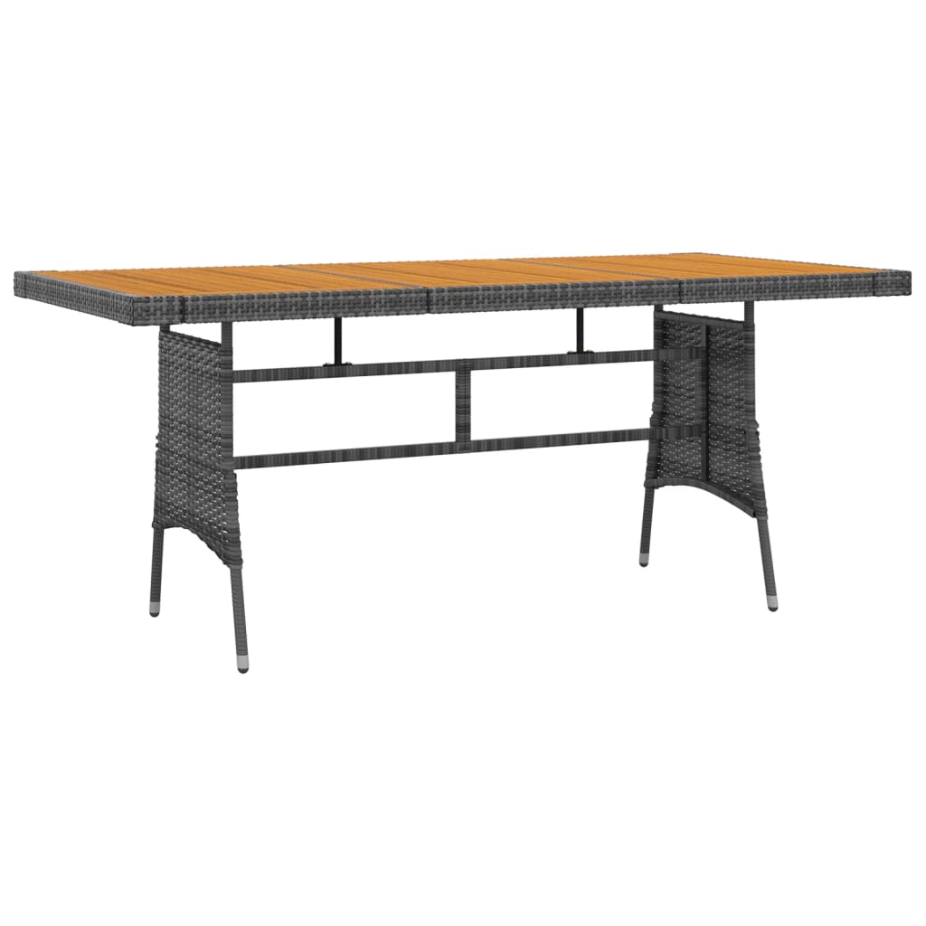 Σετ Τραπεζαρίας Εξωτ. Χώρου 7 τεμ. Γκρι από Συνθετικό Ρατάν