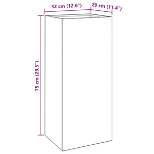 Ζαρντινιέρα 32x29x75 εκ. Ατσάλι Σκληρυθέν στον Αέρα