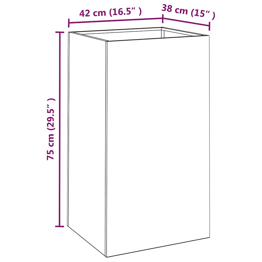 Ζαρντινιέρα 42x38x75 εκ. Ατσάλι Σκληρυθέν στον Αέρα