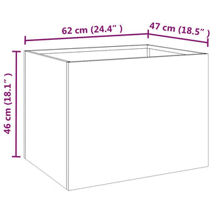 Ζαρντινιέρα 62x47x46 εκ. Ατσάλι Σκληρυθέν στον Αέρα