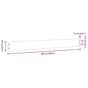 Περίγραμμα γκαζόν 10 pcs 10 x 103 cm Ατσάλι Σκληρυθέν στον Αέρα