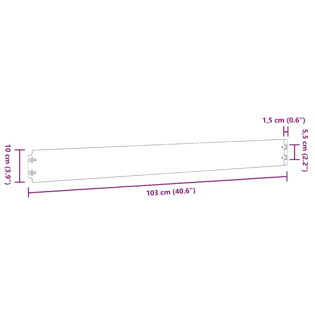 Μπορντούρες Γκαζόν 10τεμ Ανθρακί 10x103εκ Ατσάλι Σκληρυθέν Αέρα