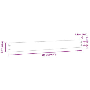 Περίγραμμα γκαζόν 50 pcs 10 x 103 cm Ατσάλι Σκληρυθέν στον Αέρα