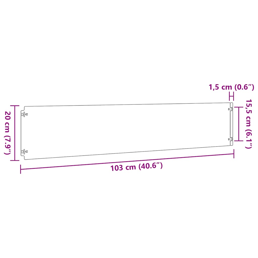 Μπορντούρες Γκαζόν 10τεμ Ανθρακί 20x103εκ Ατσάλι Σκληρυθέν Αέρα