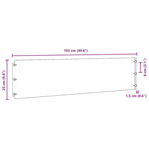 Περίγραμμα γκαζόν 10 pcs 25 x 103 cm Ατσάλι Σκληρυθέν στον Αέρα