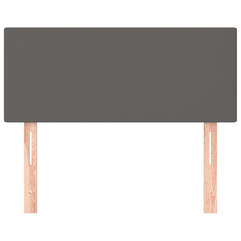 Κεφαλάρι Κρεβατιού Γκρι 80 x 5 x 78/88 εκ. από Συνθετικό Δέρμα