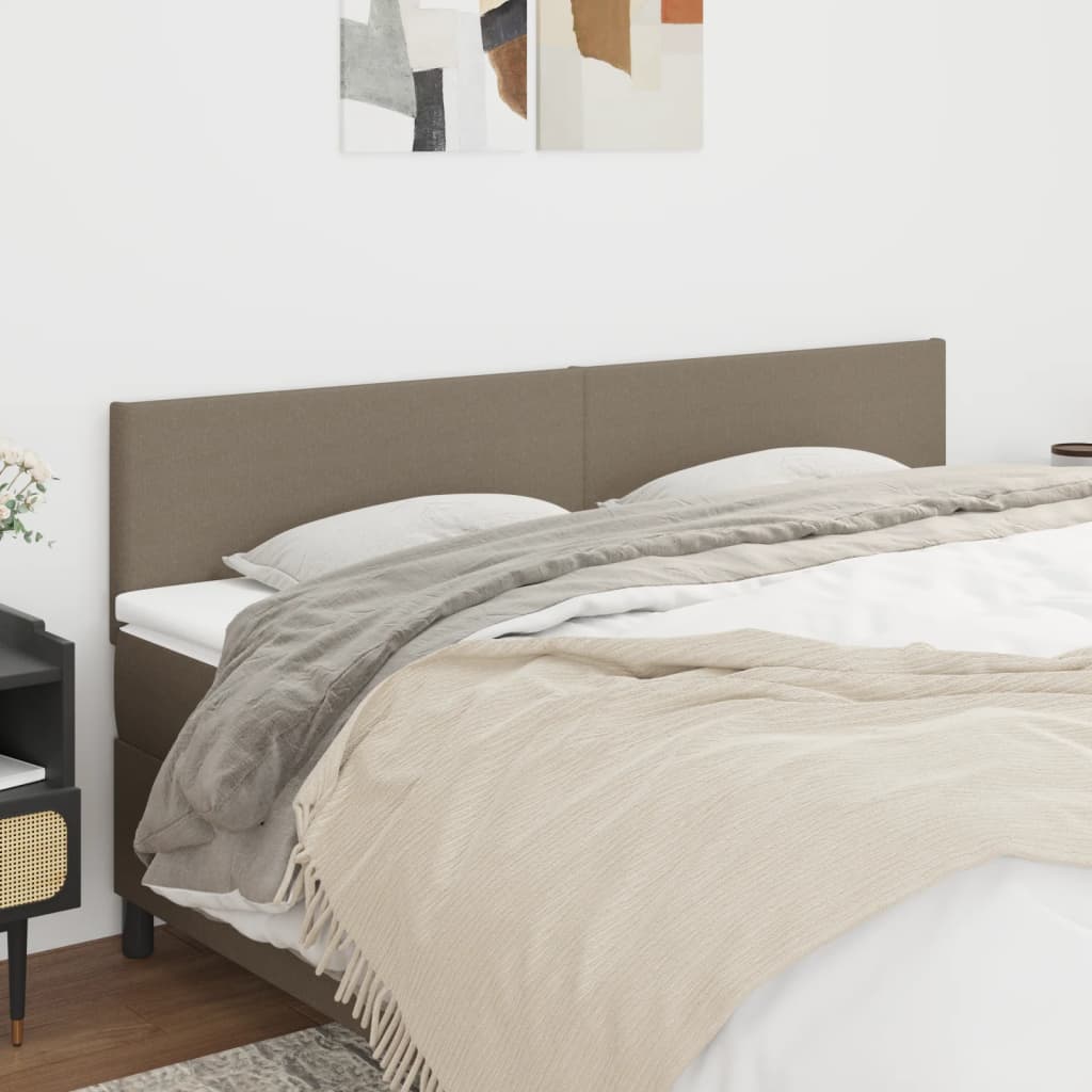 Κεφαλάρια Κρεβατιού 2 τεμ. Taupe 80 x 5 x 78/88 εκ. Υφασμάτινο - Pakobazaar