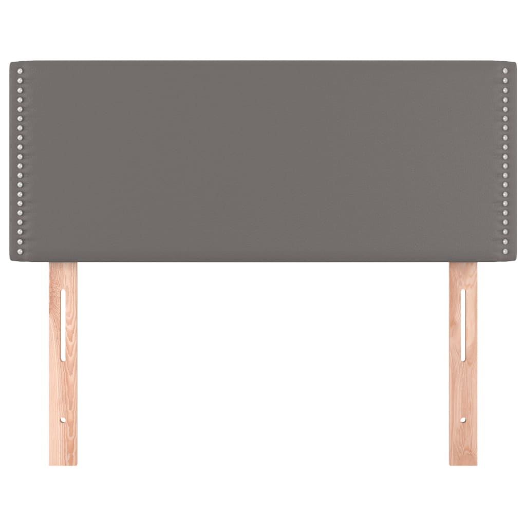 Κεφαλάρι Κρεβατιού Γκρι 90x5x78/88 εκ. από Συνθετικό Δέρμα - Pakobazaar