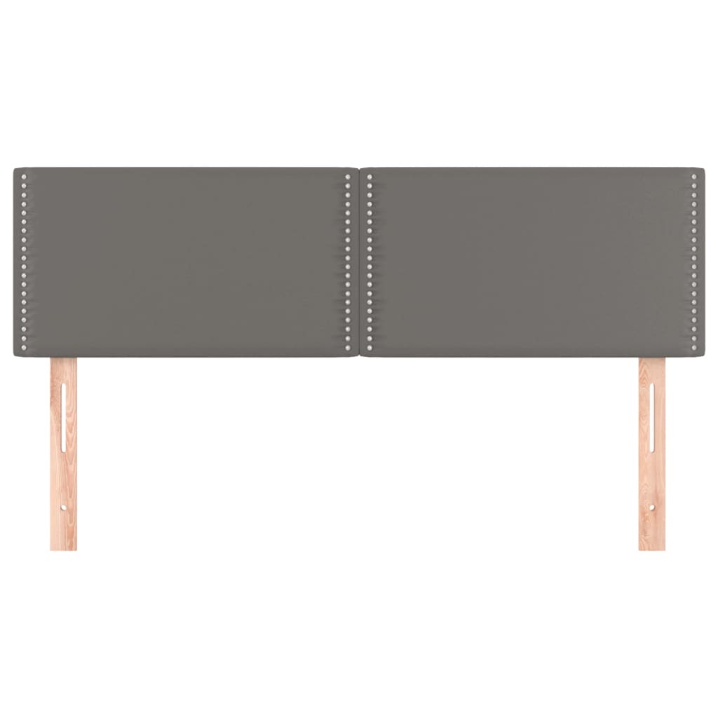 Κεφαλάρια Γκρι 144x5x78/88 εκ. από Συνθετικό Δέρμα